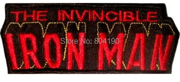 Iron Man Comic Marvel The Avengers Tony Stark Invinsible Embroidered Uniform Movie Iron On Patch Custome TRANSFER MOTIF APPLIQUE