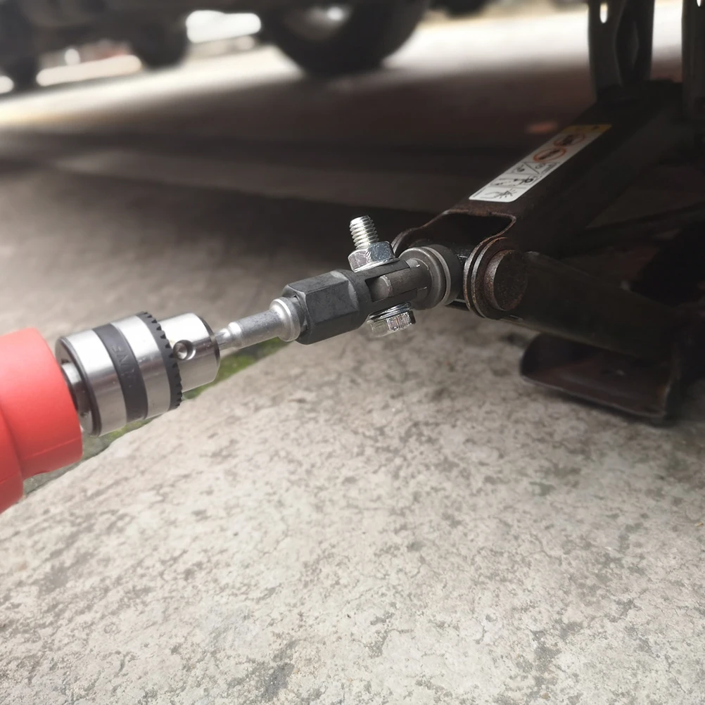  Scissor Jack Adapter With 1/2 Inch Chrome Vanadium Steel Socket Adapter Drive Impact Wrench
