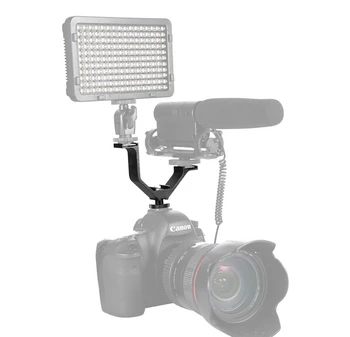 

Camera HD 176 LED Video Light Lamp with Triple Mount Hot Shoe V-shape Mount Bracket for Canon Nikon Pentax DSLR Camera Camcorder