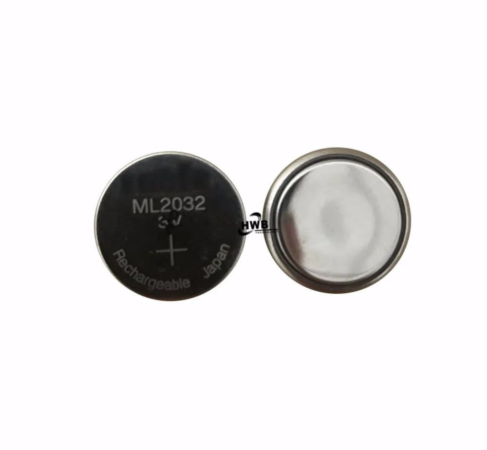 2PCS/LOT New Original ML2032 3V Rechargeable lithium battery button