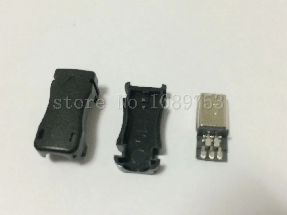 100sets Micro USB 5pin B Type Female Jack socket connector Plastic Cover