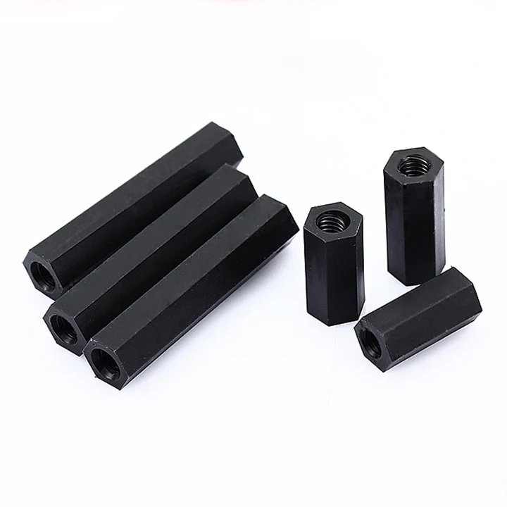 Details about   M3 M4 Black Nylon Hex Nuts PCB Female Threaded Stud Standoff Pillars Connector