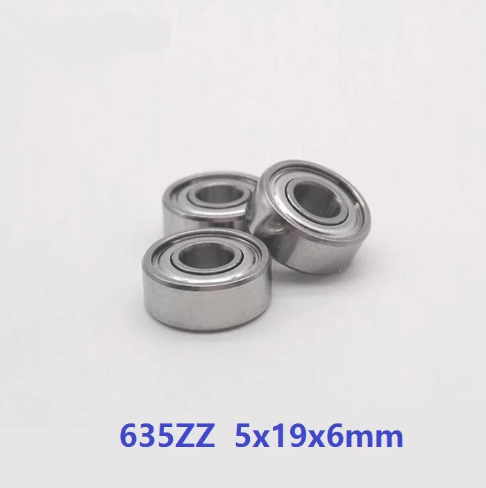 

100pcs/lot 635ZZ 635-ZZ 635 ZZ 5*19*6mm 635Z Deep Groove Ball bearing Mini Miniature Ball Bearings 5x19x6mm