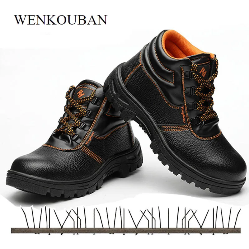 

Work Safety Boots Men Construction Steel Toe Shoes Male Winter Ankle Boots Indestructible Puncture Proof Botas De Seguridad