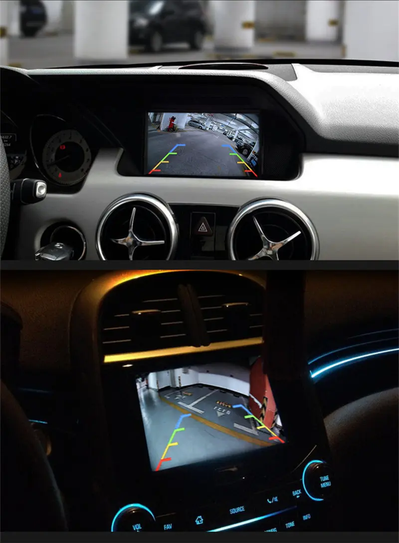GSPSCN автомобиля заднего вида камера водонепроницаемая HD 170 градусов объектив с рыбий глаз звездный свет; ночное зрение заднего вида для парковки Камера