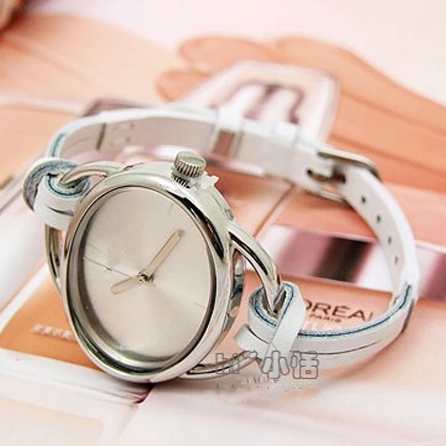 Shsby новые часы с кожаным ремешком женские кварцевые часы ручной вязки овальные часы женские часы-браслет Золотые студенческие часы подарок