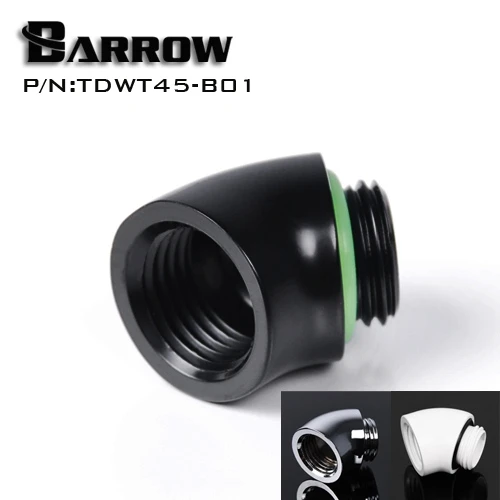 

Barrow TDWT45-V2 45 Degree Male to Female Angle Fitting with G1/4'' Silver/Black/White/Gold Options