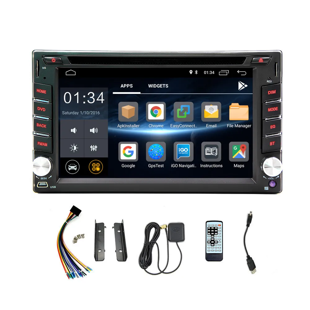 Cheap Android 9.1 2Din Universal Car DVD Player GPS Navigation In Dash Car Audio Stereo Multimedia MP5 Players Support Steering Wheel 5