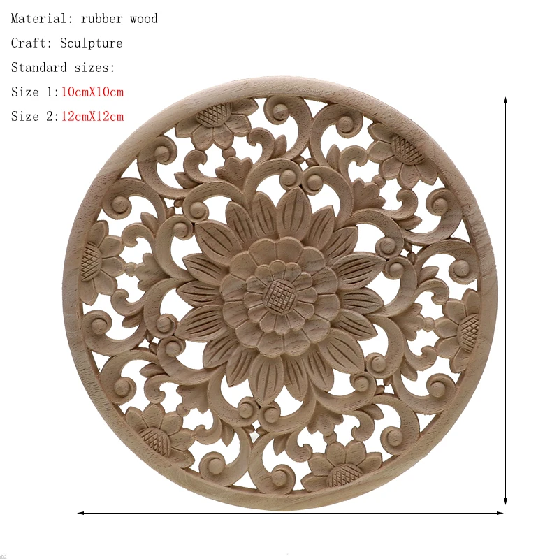 1 шт. уникальные натуральные цветочные деревянные резные фигурки, декоративные угловые Аппликации, рамка для стен, дверей, мебели, резьба по дереву