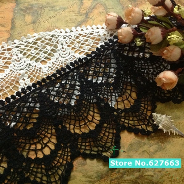 

5Yds Beautiful White Hollow Out Lace Trim Cotton Sewing Costume Craft