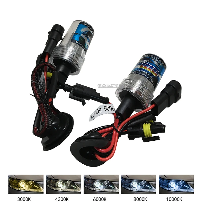 Ксеноновая лампа Carbar # HB4 HID 35 Вт 4300K 6000K 8000K ксеноновая H1 H3 9006 H7 H8 H11 9005 9012|Лампы для