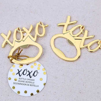 

Wedding Favors XOXO GOLD BOTTLE OPENER Free Shipping 30pcs/lot
