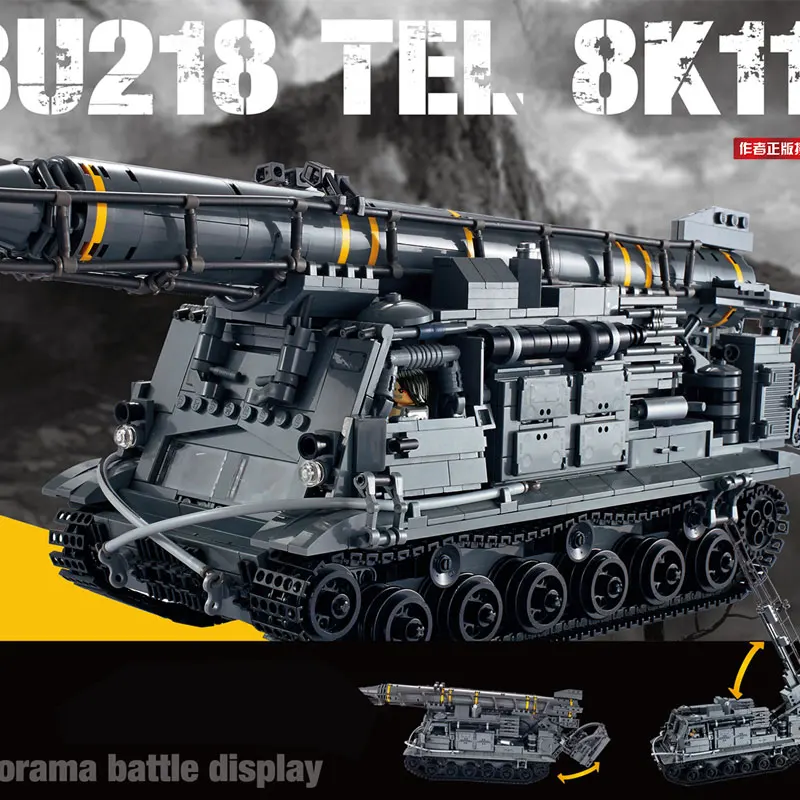 

IN STOCK XINGBAO 06005 1750Pcs Military Series The 8U218 TEL 8K11 Set Building Blocks Bricks Educational Boy`s Toys Model Gifts