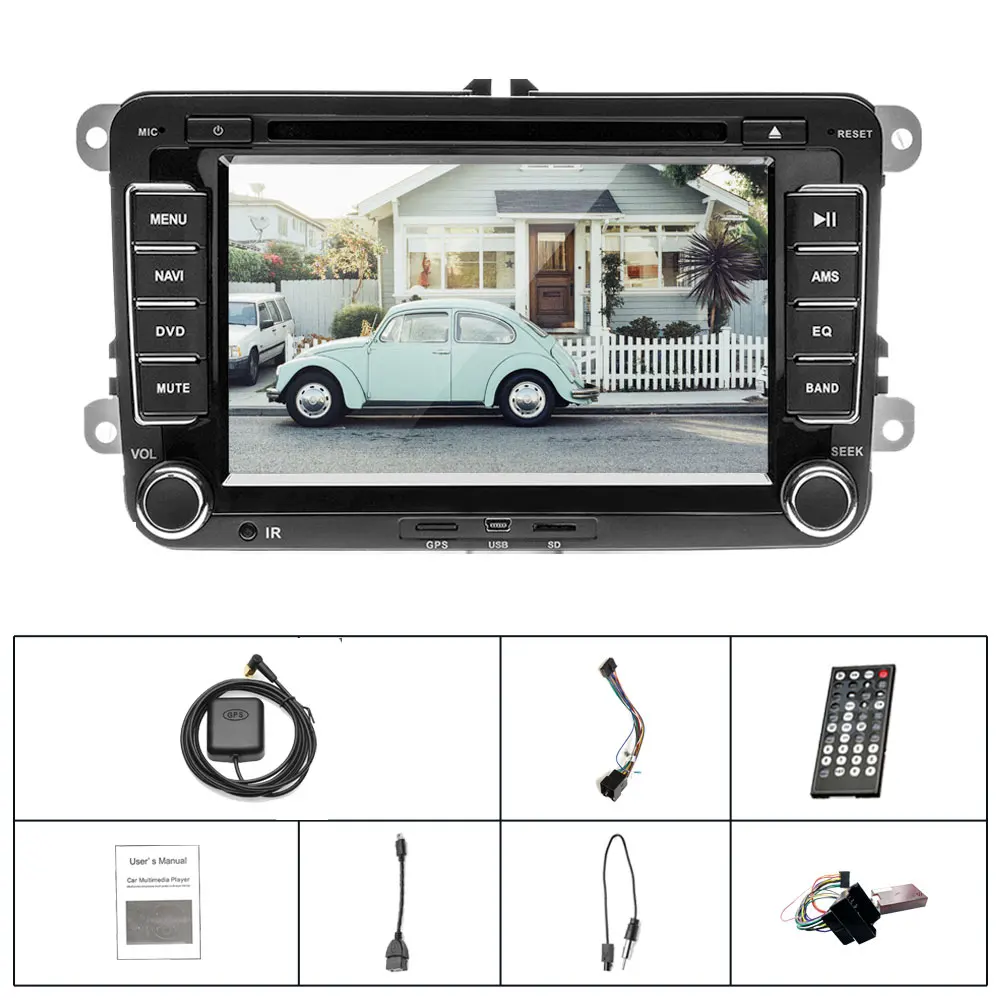 Camecho 2 Din автомагнитола DVD Авторадио gps 7 ''Мультимедиа Стерео для VW/Volkswagen/Golf/Polo/Tiguan/Passat/b7/SEAT/leon/Skoda - Цвет: Car DVD Player Only