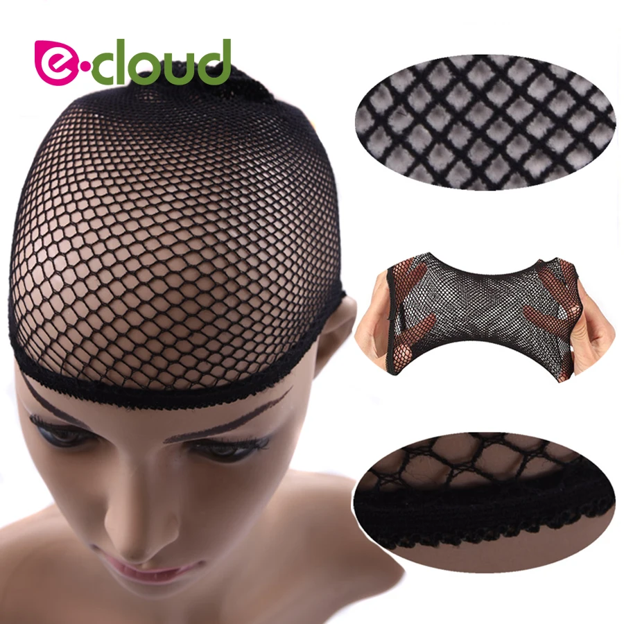 

5pcs to 10pcs/lot Black Hair Net Wig Cap For Weaving Free-Size Breathable Bouncy Nylon Hair Nets For Wig Making