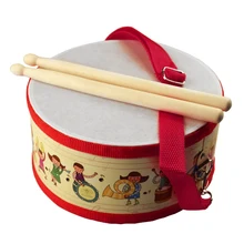 Kids Early Educational Instrument Wood Drum Sticks Children Boys Drum Baby Toys Beat Instruments Hand Drum Toy