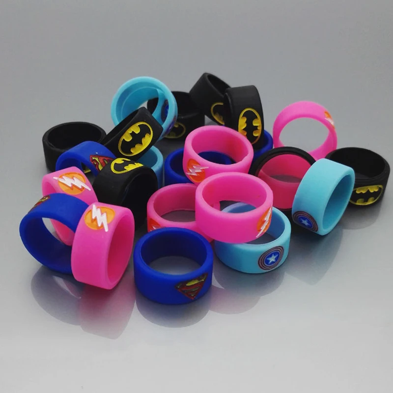 

100PCS Batman Superman Non Slip Rubber Band Silicone Vape Band Ring for e-Cigarette RTA/RDTA Atomizer Mechanical Mod Kit