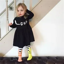 2016 Kids Summer Evening Dress Black Superstar Cool Baby Girl Dresses High Quality Summer Style Easter Party Dress Frock Design