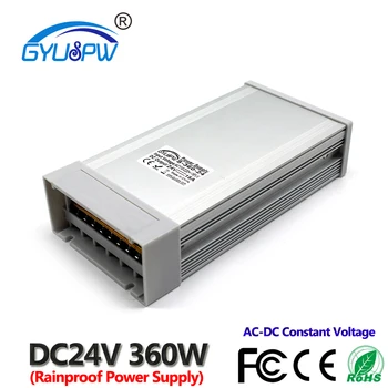 

DC24V 15A 360W Rainproof Power Supply 24V Lighting Transformer 110V 220V AC DC SMPS For Outdoor Led Strip Modules Lamp Light
