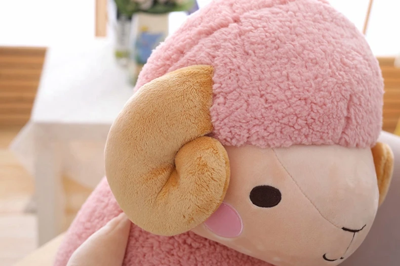 cute goat plush toy kawaii simulation animal sheep soft toy holding sleeping doll alpaca doll for children's gift 26inch 65cm DY50688 (20)