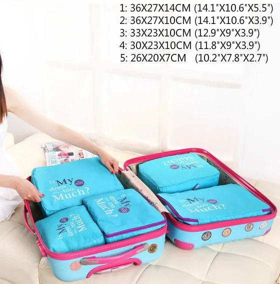 NABAG 5 قطعة/المجموعة السفر حقيبة التخزين الملابس التجميل مرتب منظم الحقيبة الأمتعة حقيبة يد المنزل خزانة مقسم الحاويات NABAG 5 قطعة/المجموعة السفر حقيبة التخزين الملابس التجميل مرتب منظم الحقيبة الأمتعة حقيبة يد المنزل خزانة مقسم الحاويات