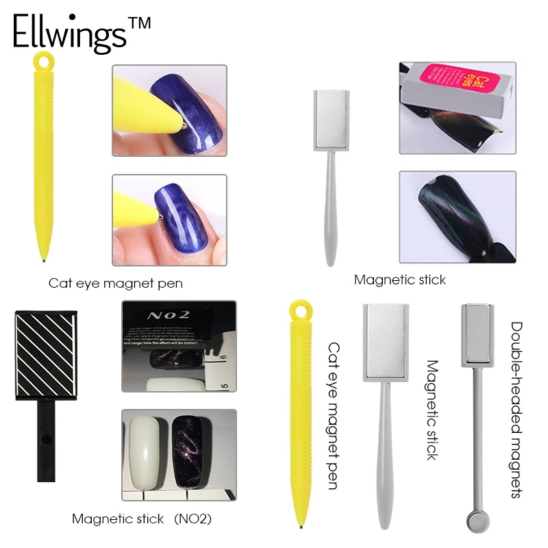 Ellwings 1 шт. набор магнитов для гель лак ногтей маникюр инструмент кошачьего глаза