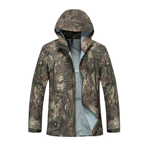 Открытый водонепроницаемый жесткий корпус тактическая куртка весна осень тонкий дышащий камуфляж пальто для мужчин альпинизм армейская тренировочная боевая одежда - Цвет: 4