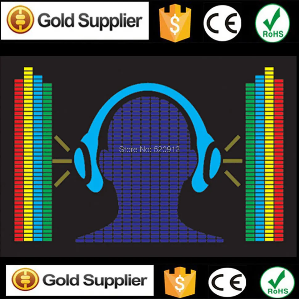 Headphone Equalizer font b el b font panel font b EL b font sound activated panel