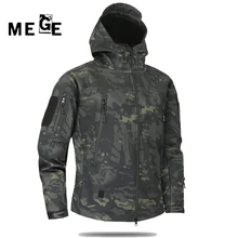 MEGE мужская куртка Winderbreaker, военная охотничья походная Толстовка для кемпинга, камуфляжная теплая спортивная куртка флисовая ткань