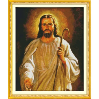 

Everlasting Love Jesus Chinese Cross Stitch Kits Ecological Cotton 14 11CT Clear Stamped Printed DIY Wedding Decoration For Home
