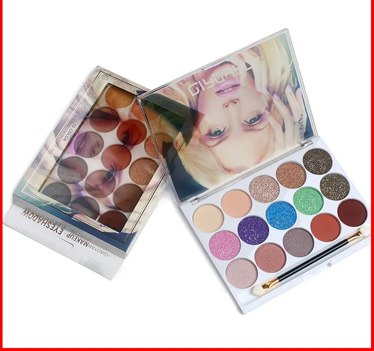 15-color eye shadow make-up plate color pearlescent micro-flash matte lazy eye shadow теплый цвет холодный цвет eye поднос для макияжа