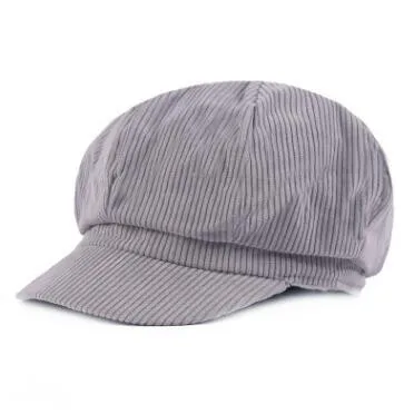 XdanqinX/Новинка года; Осенняя женская шапка; Модная хлопковая кепка газетчика; элегантная женская шапка с язычком; разноцветная Повседневная спортивная шапка; s для женщин - Цвет: gray