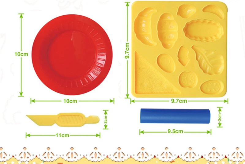 DIY 3D пластиковая глиняная форма, набор кухонной еды, пластиковая глина, набор для родителей и детей, интеллектуальные Детские игрушки Подарки, новые 6 видов