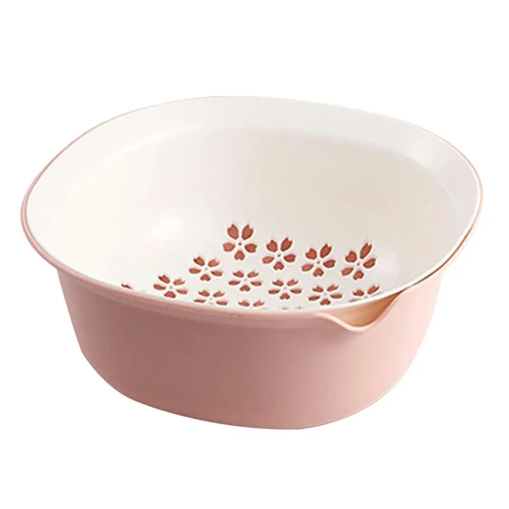 

Functional double drain basket Shelf Basket Drainage Storage Rack Double-decked Fruit Basket Kitchen Storage basket