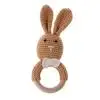 New Baby Bunny Ear Teether Wooden Teething Ring Newborn Sensory Toy Shower Gift - Цвет: KH