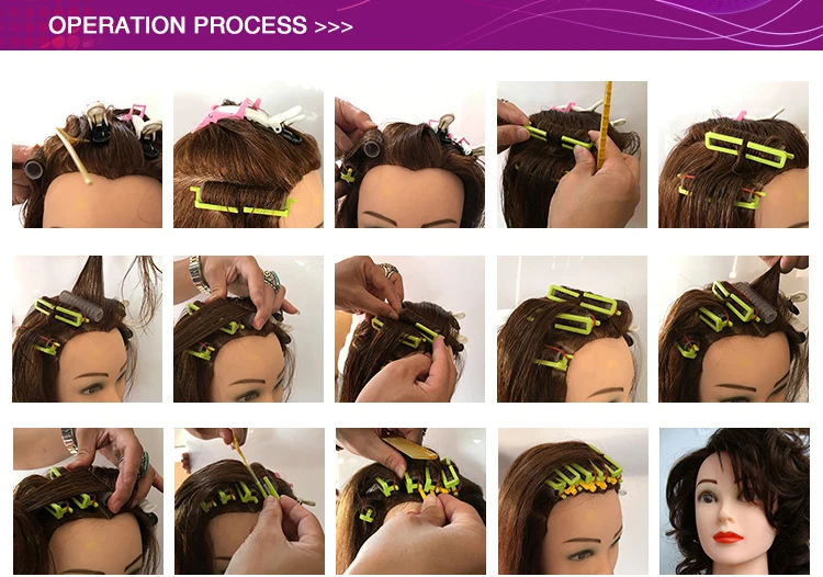 Conjunto de Rolos de Cabelo Barras para Fabricantes de Fofo Dropshipping Morgan Magia Cabelo Perm Raiz Ondulado Crespo Bang ar Onda U1169 24 Pçs - Set 10 High Quality Beleza e saúde