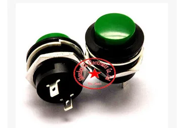 

100pcs R13-507 16MM Tact Switch Green Round Push Button Self-locking Reset Button Unlock Switches
