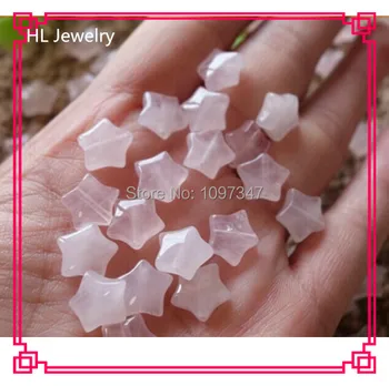 

(100PCS/Lot) 10MM Star Size Cabochon Natural Pink Crystal Loose Stone
