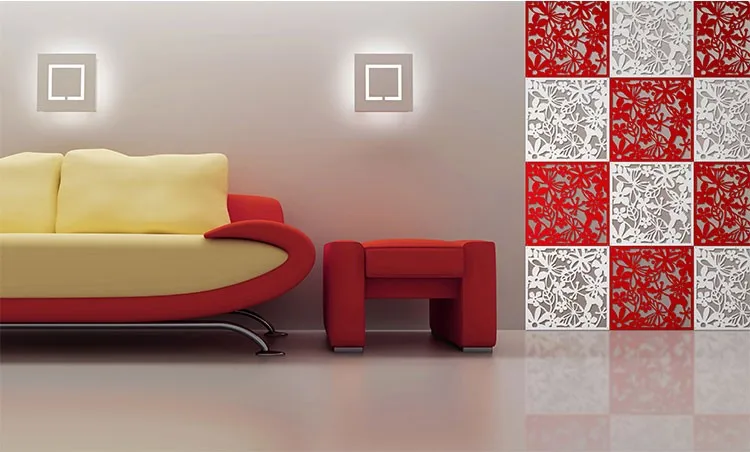 Graue Couch Integrierte Pflanzkubel Visueller Sichtschutz