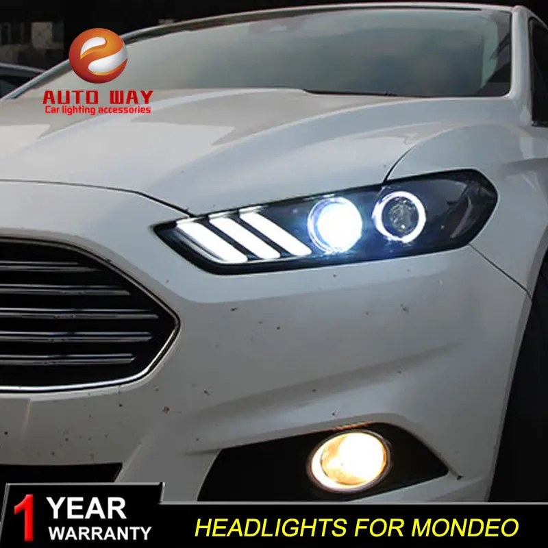 Pouzdro na styling pro Ford Mondeo Světlomety 2013 2014 2015 LED světlomet DRL Objektiv Double Beam HID Xenon autodoplňky