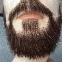 FXVIC Новое поступление темно-коричневый микс с серыми волосами борода невидимость знаменитости усы и полная Борода Усы