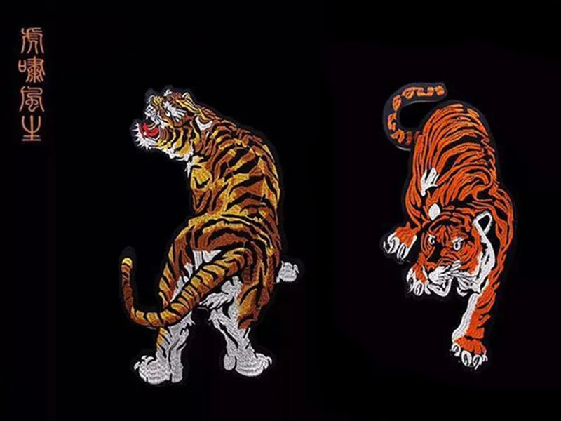 Download 2Pcs/Lot Big Embroidered Tiger Patch 3D Animals Patches ...