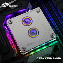 Bykski-bloc d'eau CPU pour carte mère INTEL LGA1150, 1151, 1155, 1156, 2011, 2066, X99 I7, Support de lumière RGB, 5V, 3 broches, tête GND vers carte mère