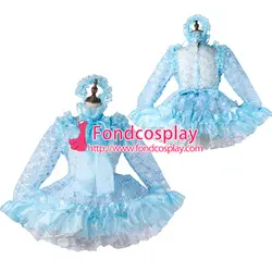 Горничная Сисси атласное платье с замочком форма карнавальный костюм сделанный на заказ [G2208]