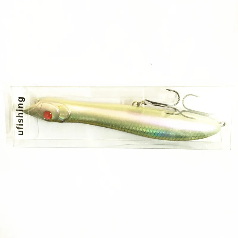 Приманка поппер для рыбалки Ufishing Topwater приманка 26 г 13 см 3 D с красными глазами