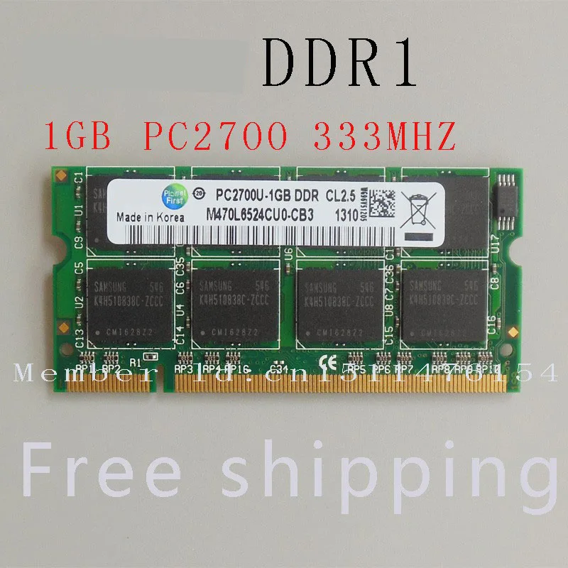 Achat NOUVEAU 1 GB PC2700 DDR333 200PIN mémoire DDR ordinateur portable RAM D origine authentique SODIMM Ordinateur Livraison gratuite