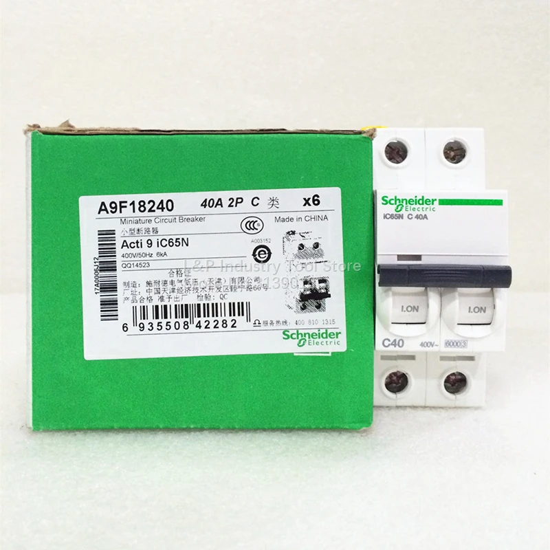 Schneider Electric Китай IC65N 2P C40A A9F18240 вакуумный мини Автоматический выключатель MCB Acti9 Тип C