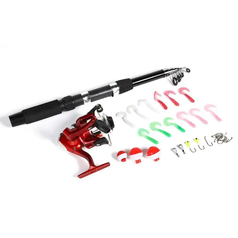 تلسكوبي الصيد رود كومبو 1.8 m الألياف الزجاجية قضيب 5.1: 1 الغزل بكرة الصيد الطعم هوك النايلون حقيبة الصيد الصيد كيت تلسكوبي الصيد رود كومبو 1.8 m الألياف الزجاجية قضيب 5.1: 1 الغزل بكرة الصيد الطعم هوك النايلون حقيبة الصيد الصيد كيت