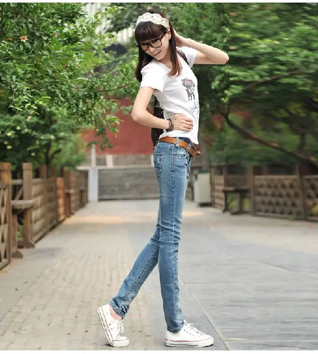 2020 модные пикантные узкие брюки slim fit сезон: весна лето джинсы для женщин женские