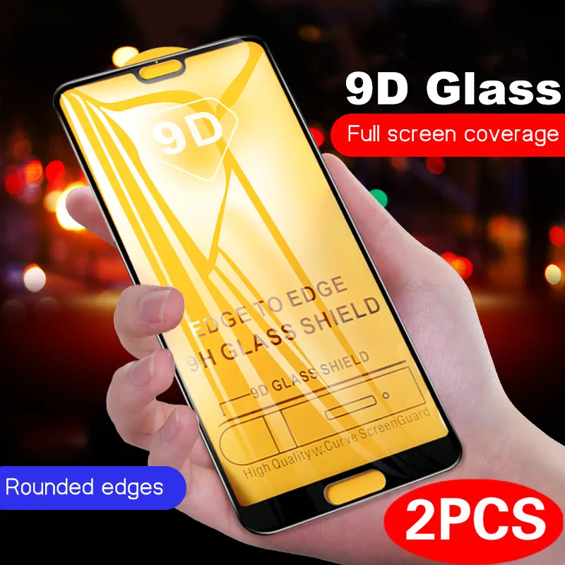 

2PCS 9D Tempered Glass For Huawei P20Lite Y9Prime 2019 P Smart Z Protective Screen Protector For Huawei Mate30 Lite Nova 5 5i 3i